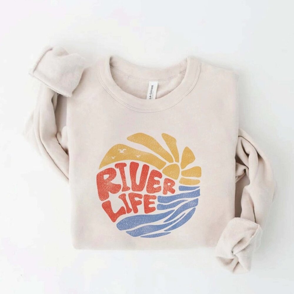 River Life Oversized Graphic Sweatshirt